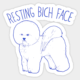 Resting Bich Face Sticker